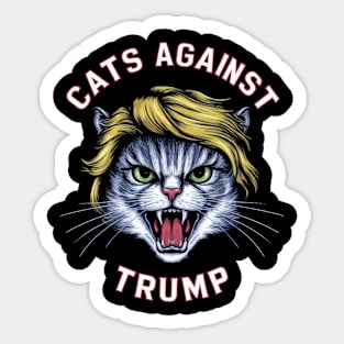 Cats Against Trump, Funny Cat Sticker